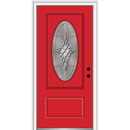 Verona Home Design 36'' x 80'' Fiberglass Front Entry Doors Wayfair